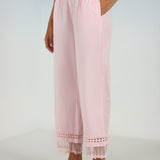 Light Pink Straight-fit Palazzo