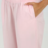 Light Pink Straight-fit Palazzo