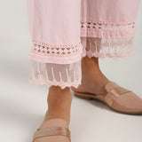 Light Pink Straight-fit Palazzo