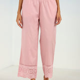 Pink Straight-fit Palazzo for Women