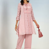 Pink Straight-fit Palazzo for Women
