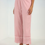 Pink Straight-fit Palazzo for Women