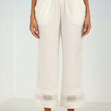 Ivory Straight-fit Palazzos