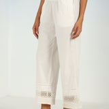 Ivory Straight-fit Palazzos