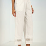 Ivory Straight-fit Palazzos