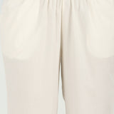 Ivory Straight-fit Palazzos