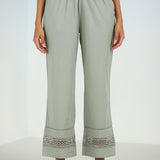 Green Straight-fit Palazzos