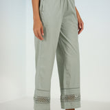 Green Straight-fit Palazzos