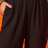 Ruh Black Embroidered Suit Set with Dupatta