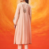 Vaara Ariza Ivory Embroidered A-line Suit Set with Dupatta