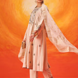 Vaara Ariza Ivory Embroidered A-line Suit Set with Dupatta