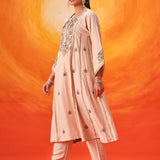 Vaara Ariza Ivory Embroidered A-line Suit Set with Dupatta