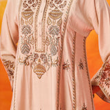 Vaara Ariza Ivory Embroidered A-line Suit Set with Dupatta
