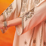 Vaara Ariza Ivory Embroidered A-line Suit Set with Dupatta