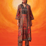 Aarzoo Grey Printed Suit Set with Dupatta