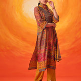 Aarzoo Mustard Printed Suit Set with Dupatta