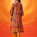 Aarzoo Mustard Printed Suit Set with Dupatta