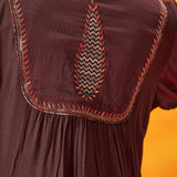 Raunaq Brown Zari-Embroidered Suit Set with Dupatta