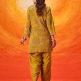 Sanaz Green Printed Shantooon Co-ord Set