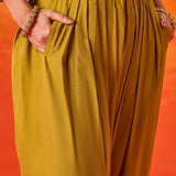 Sanaz Green Printed Shantooon Co-ord Set