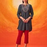 Zia Green zari Embroidered Tunic