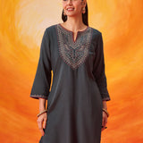 Zia Green zari Embroidered Tunic