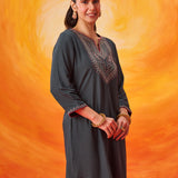 Zia Green zari Embroidered Tunic