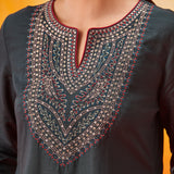 Zia Green zari Embroidered Tunic