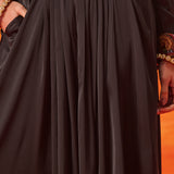 Briar Black Satin Embroidered Co-ord Set