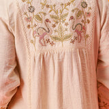 Aaradhya Ivory Embroidered Linen Suit Set with Dupatta