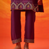 Alya Purple Embroidered Suit Set with Dupatta