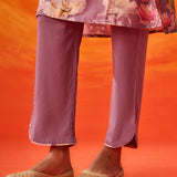 Aanchal Lavender Embroidered Muslin Suit Set with Dupatta