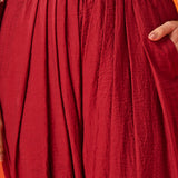 Vaara Kalini Maroon Embroidered Suit Set with Dupatta