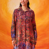Ina Purple Printed Shantoon Tunic