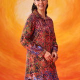 Ina Purple Printed Shantoon Tunic