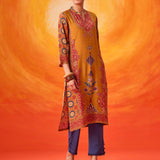Sahira Mustard Printed Shantoon Kurta