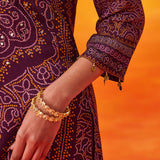 Amara Purple Printed Shantoon Suit Set with Dupatta