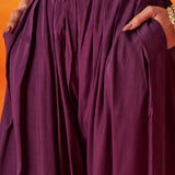 Amara Purple Printed Shantoon Suit Set with Dupatta