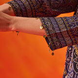 Amara Blue Printed Shantoon Suit Set with Dupatta