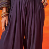 Amara Blue Printed Shantoon Suit Set with Dupatta