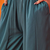 Hrida Teal Embroidered Georgette Suit Set with Dupatta