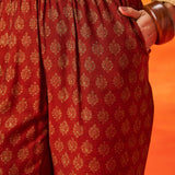 Gulrukh Green Traditional Printed Long Kurta Set