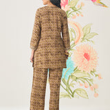 Aster Olive Abstract Printed Co-ord Set