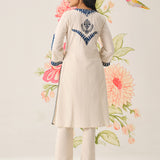 Aadhya Blue Embroidered Kurta