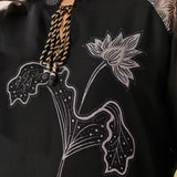 Citra Black Organza Floral Printed Top