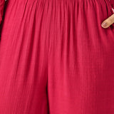 Uma Fuchsia Embroidered Kurta Set