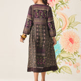 Vani Green Ajrakh Printed Long Dress
