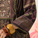 Vani Green Ajrakh Printed Long Dress