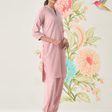 Abeer Pink Embroidered Kurta Set