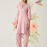 Abeer Pink Embroidered Kurta Set
